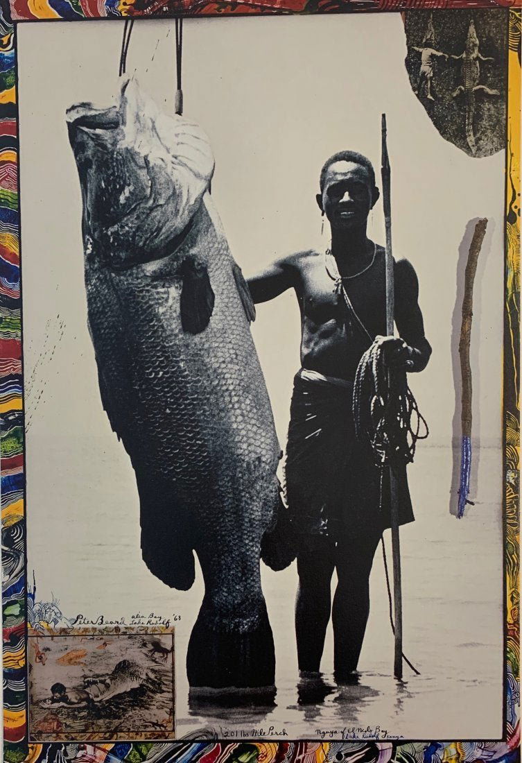 Peter Beard (Lake Rudolf Kenya) Print: PETER BEARD (1938-2020) Print Lake Rudolf, Kenya Printed circa late 20th century 14 1/2" x 10"