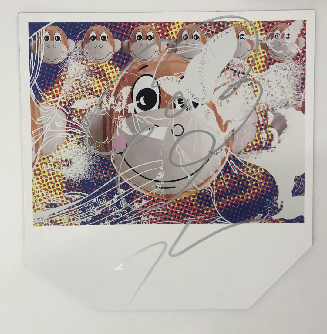 Jeff Koons Monkey Print: JEFF KOONS (B. 1955) Untitled, Monkey 8 1/2" x 8 3/8"