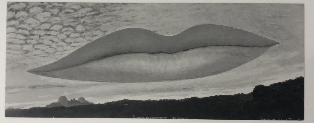 Man Ray (Lips) Print: MAN RAY (1890-1976) Lips Print Printed circa later 20th c. 4" x 10"