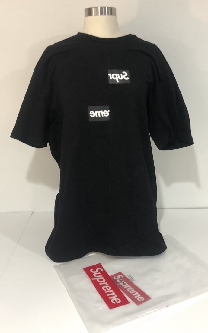 Supreme Comme des Garcons Shirt Black XL: SUPREME (AMERICAN) Comme des Garcons shirt black (XL) issued by Supreme, brand new with tag