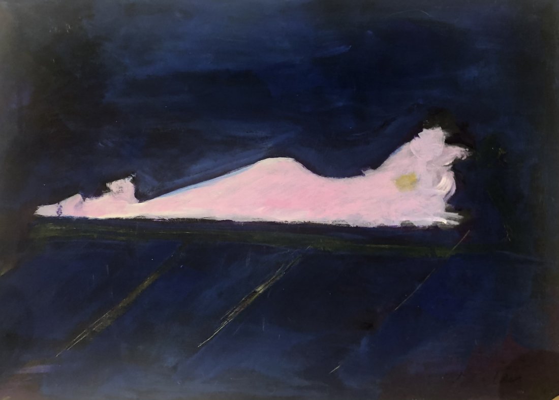 Fritz Scholder (Mystery Woman) Acrylic Painting: FRITZ SCHOLDER (1937-2005) Mystery Woman, 1988 Acrylic on heavy paper 30" x 21" Signed lower side Provenance: Private collection, Texas, acquired directly from artist
