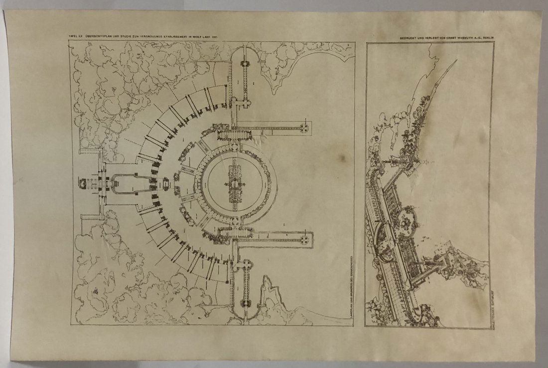Frank Lloyd Wright Floorplan Vintage Print: FRANK LLOYD WRIGHT Vintage floorplan print 9 3/8" x 14"