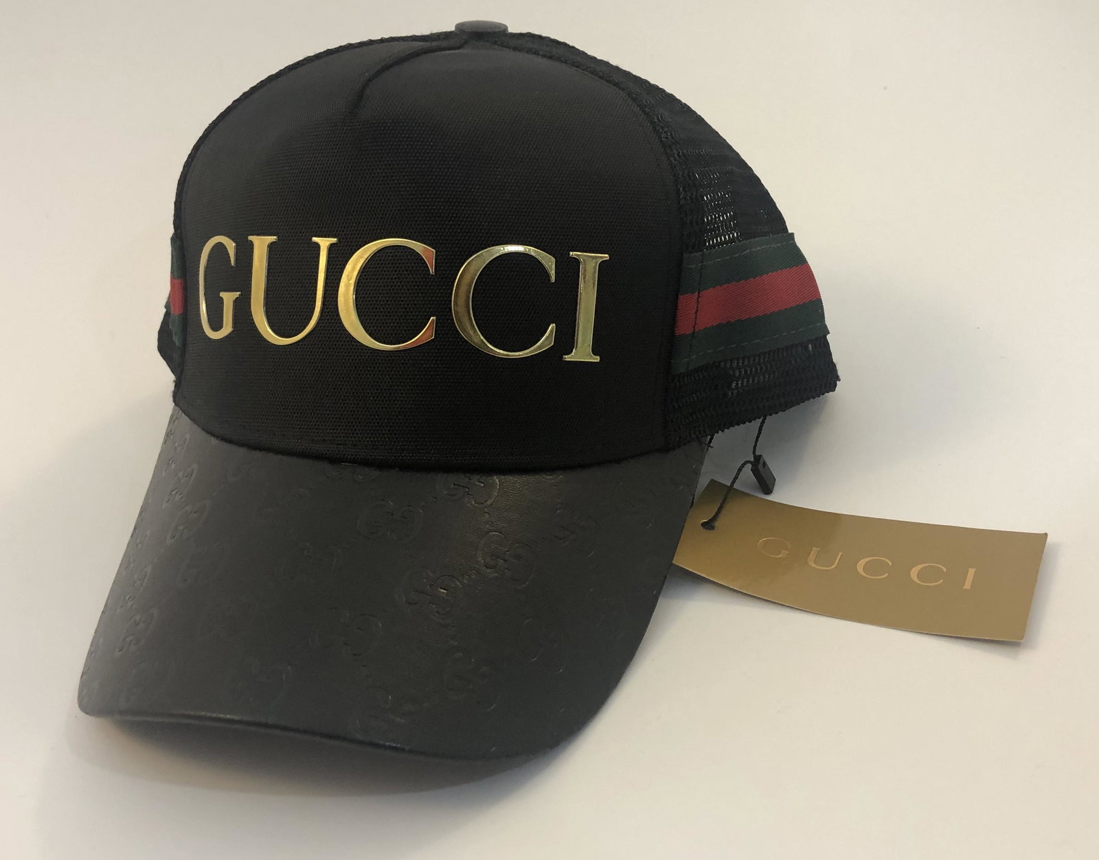 Gucci Adjustable Net Hat: GUCCI (ITALIAN) Adjustable net hat, Gucci with gold logo
