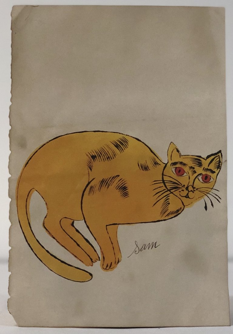 Andy Warhol (Sam the Cat) Colored Print (1 of 2)