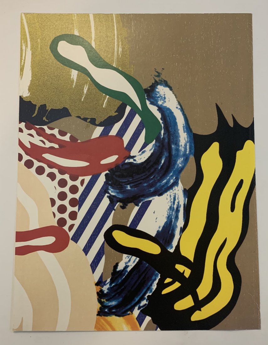Roy Lichtenstein Encaustic Wax Print, Brushstrokes (1 of 1)