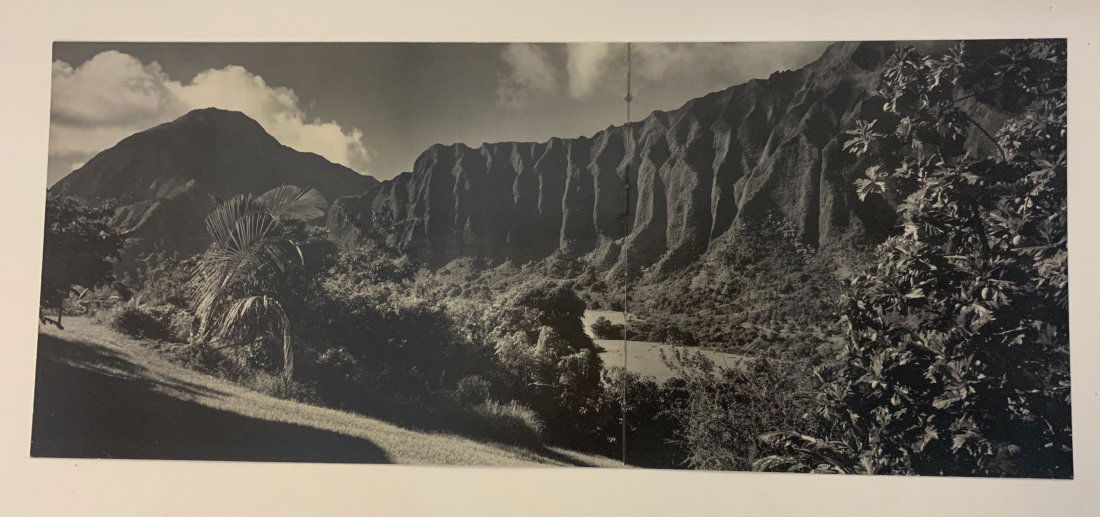 1958 Ansel Adams Hawaii Black and White Photo Print: 1958 Ansel Adams Hawaii Black and White Photo Print 9.75 x 23.5 inches Mounted