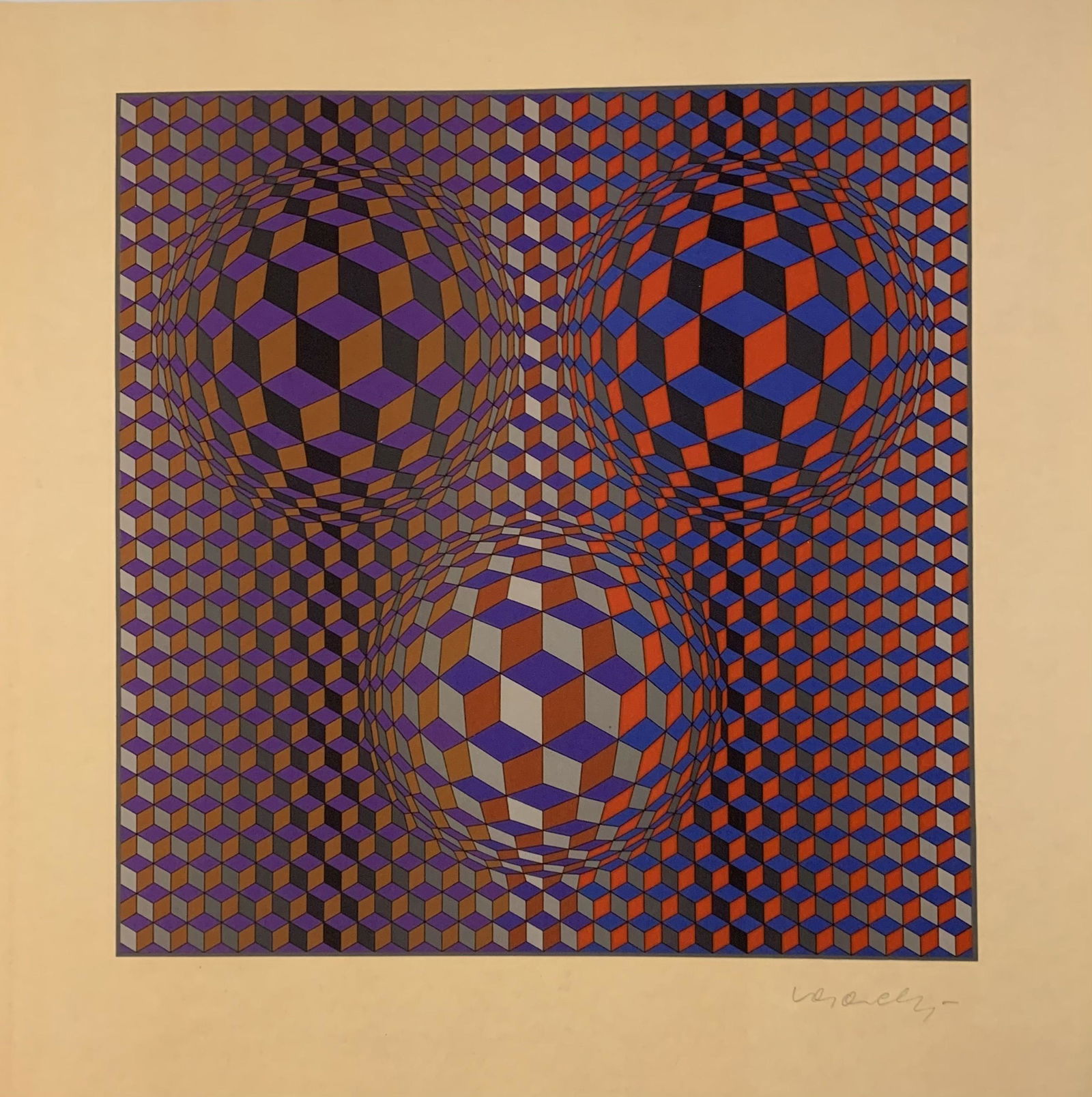 Victor Vasarely Print on Wove Paper (1 of 2)