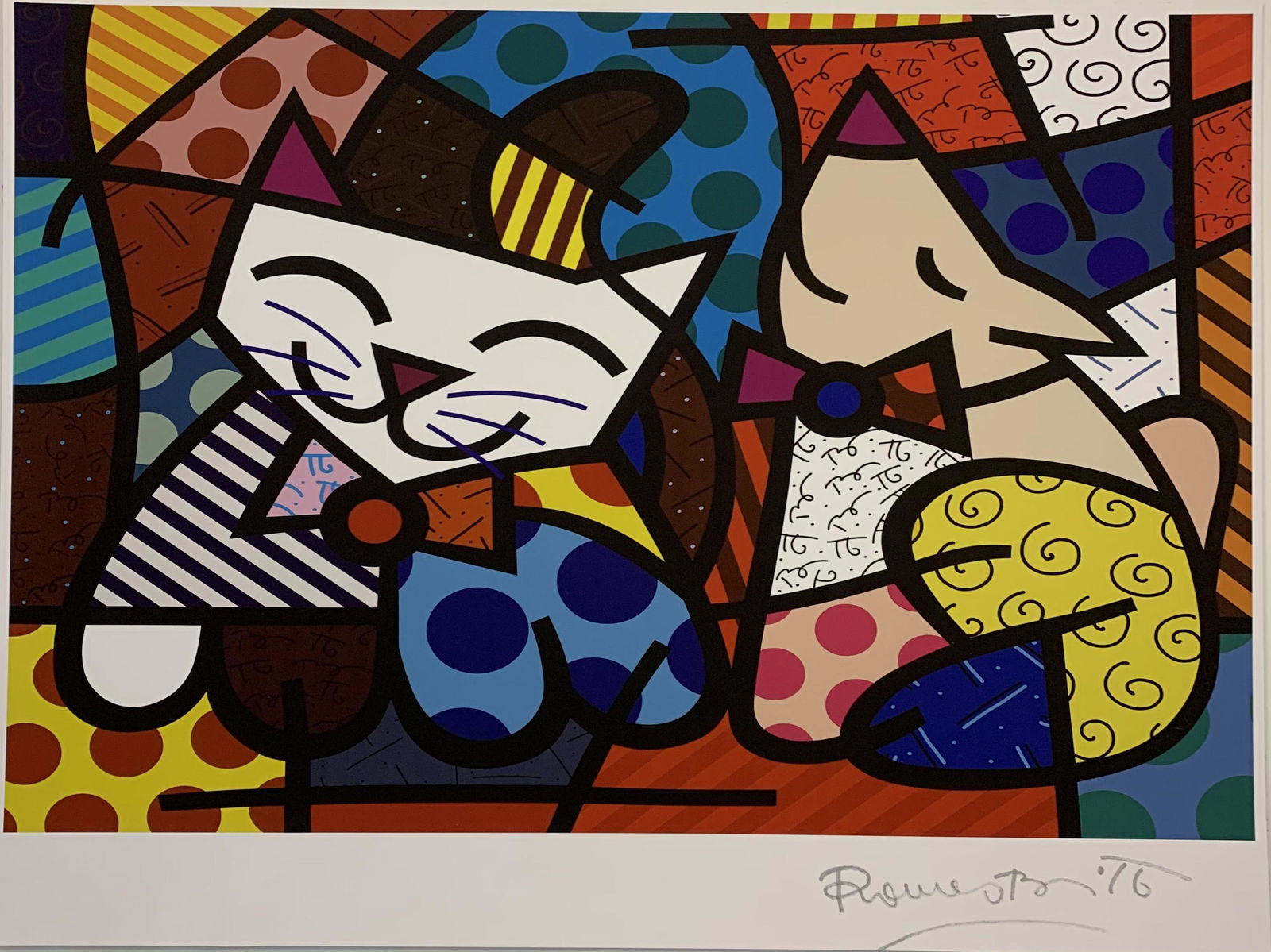 Romero Britto Cat and Dog Colored Print (1 of 2)