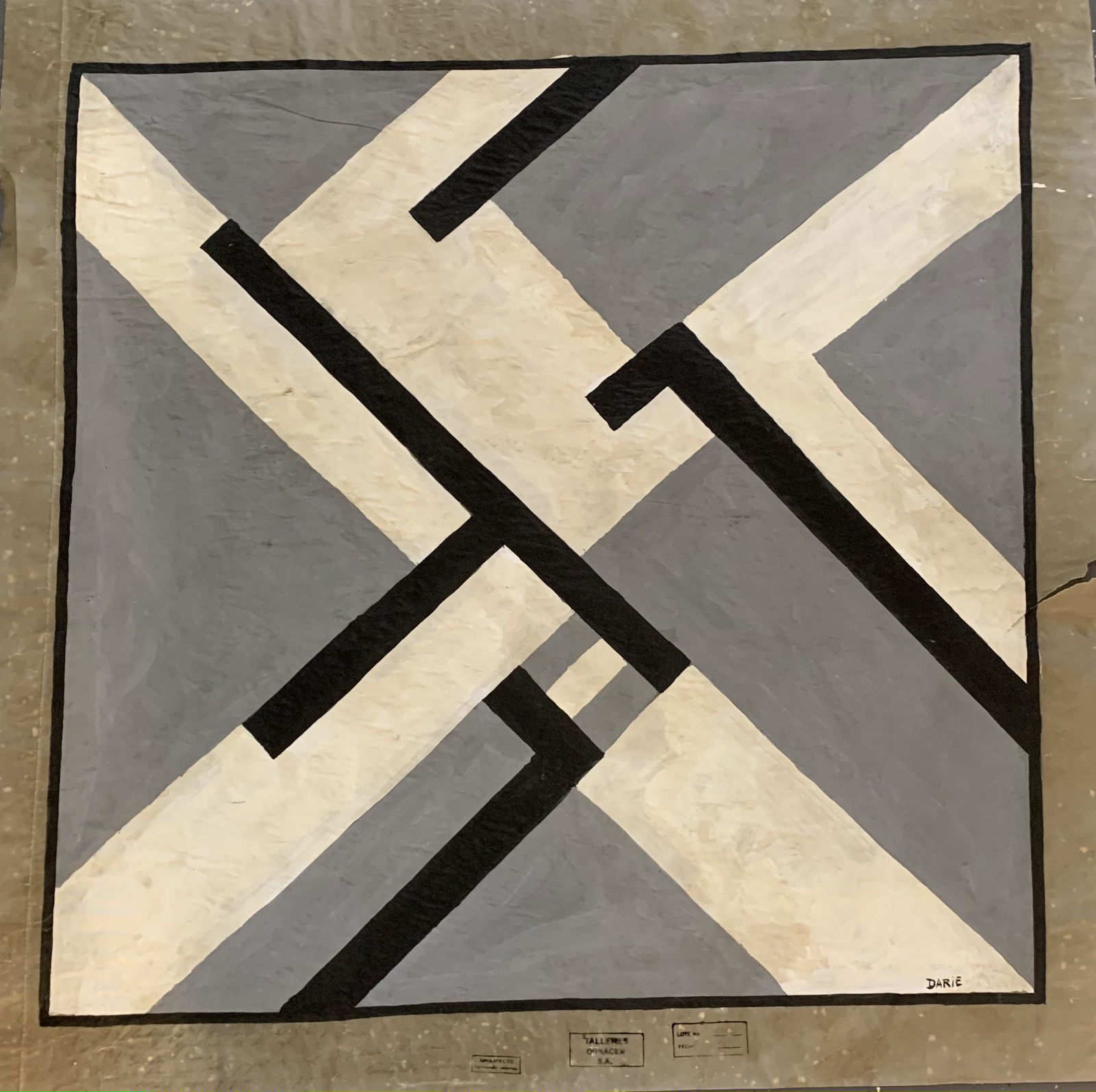 Sandu Darie - Acrylic, La Rampa Project c. 1963 (Cuban) (1 of 5)