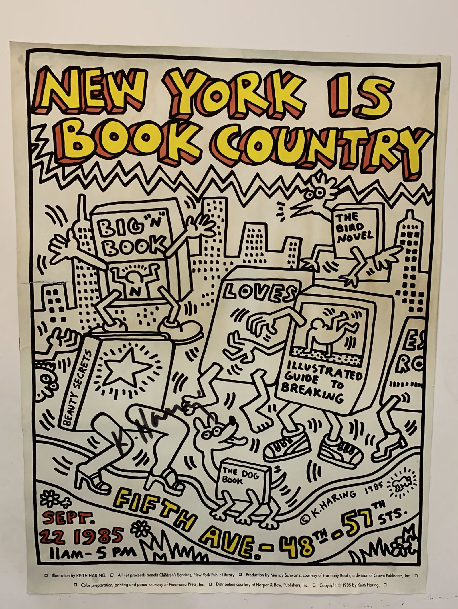 Keith Haring (New York is Book Country) Print: Keith Haring (New York is Book Country) Print Print in colors on paper 25 x 19.5 inches