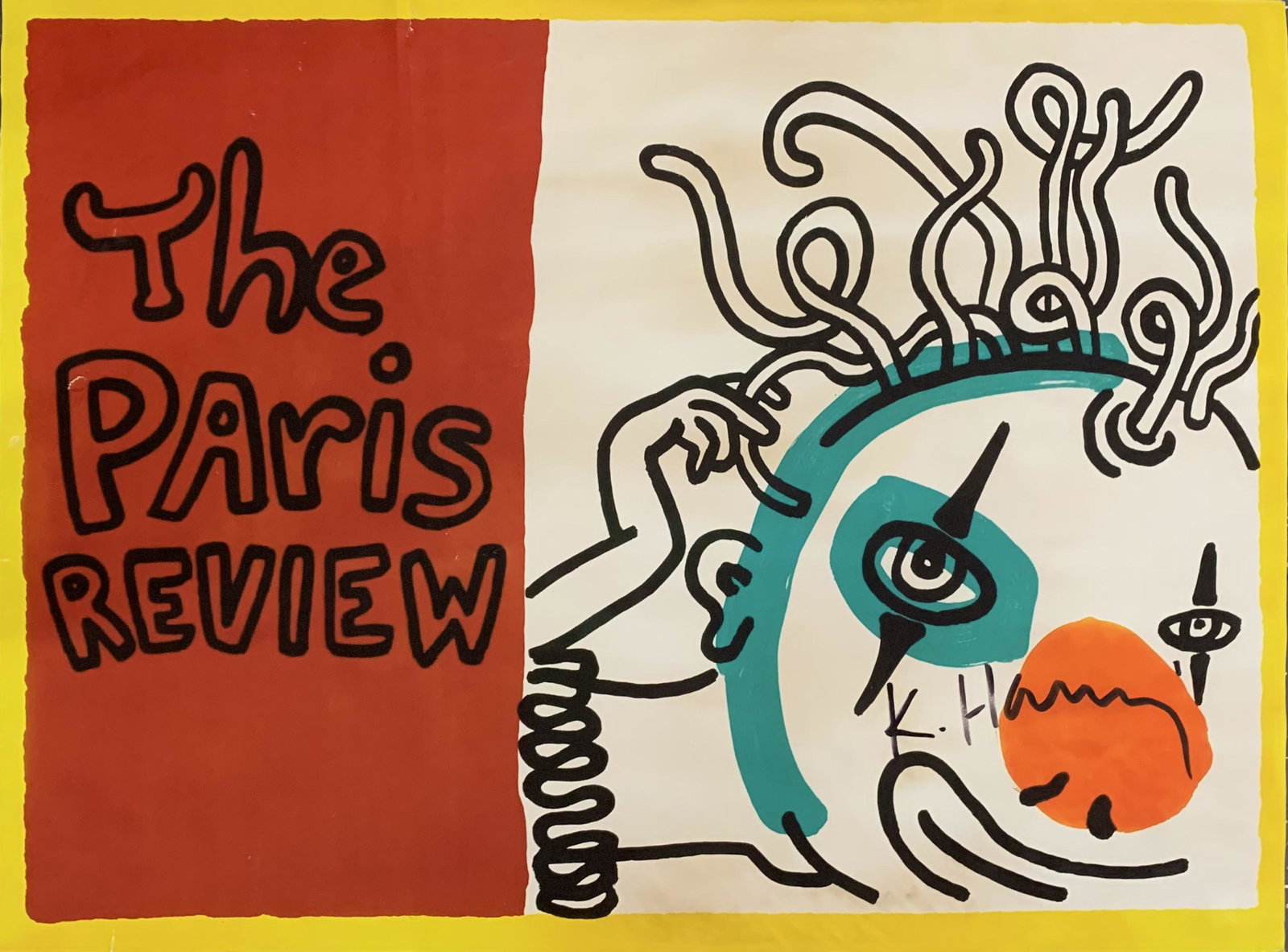 Keith Haring "The Paris Review": Keith Haring "The Paris Review" Print in colors 23.25 x 31 inches