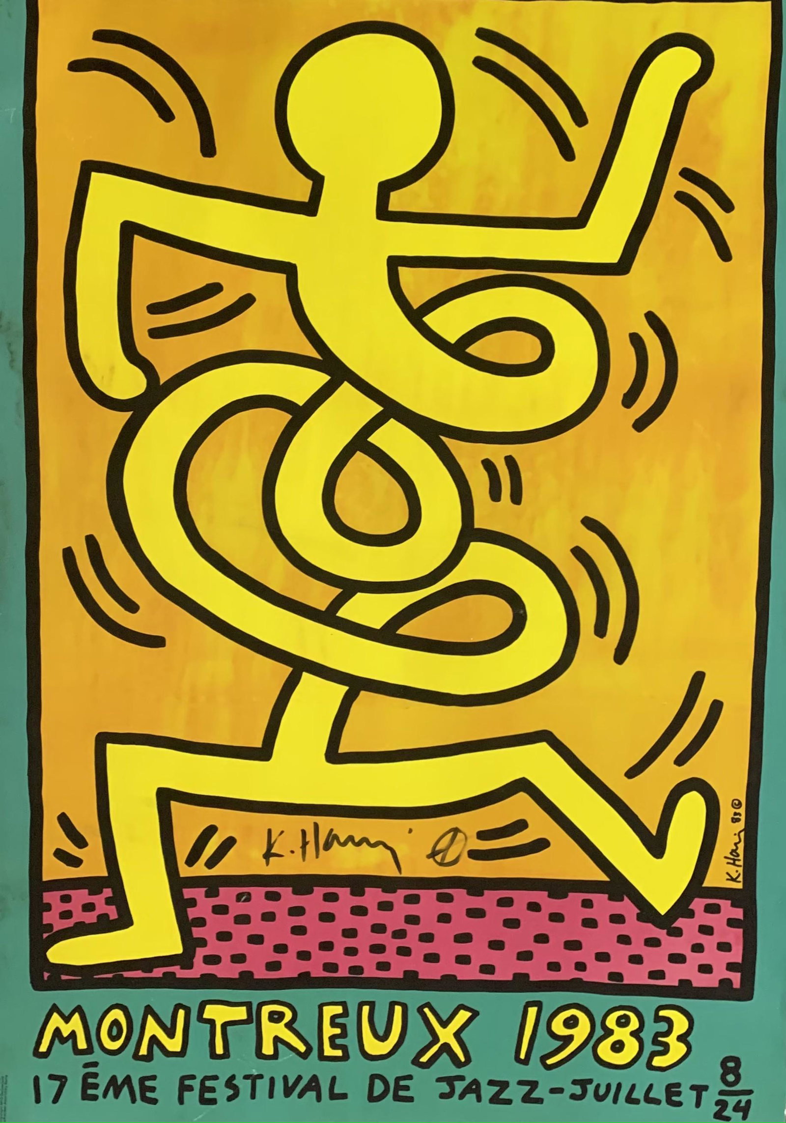 Keith Haring "MONTREUX 1983" Colored Print (1 of 1)
