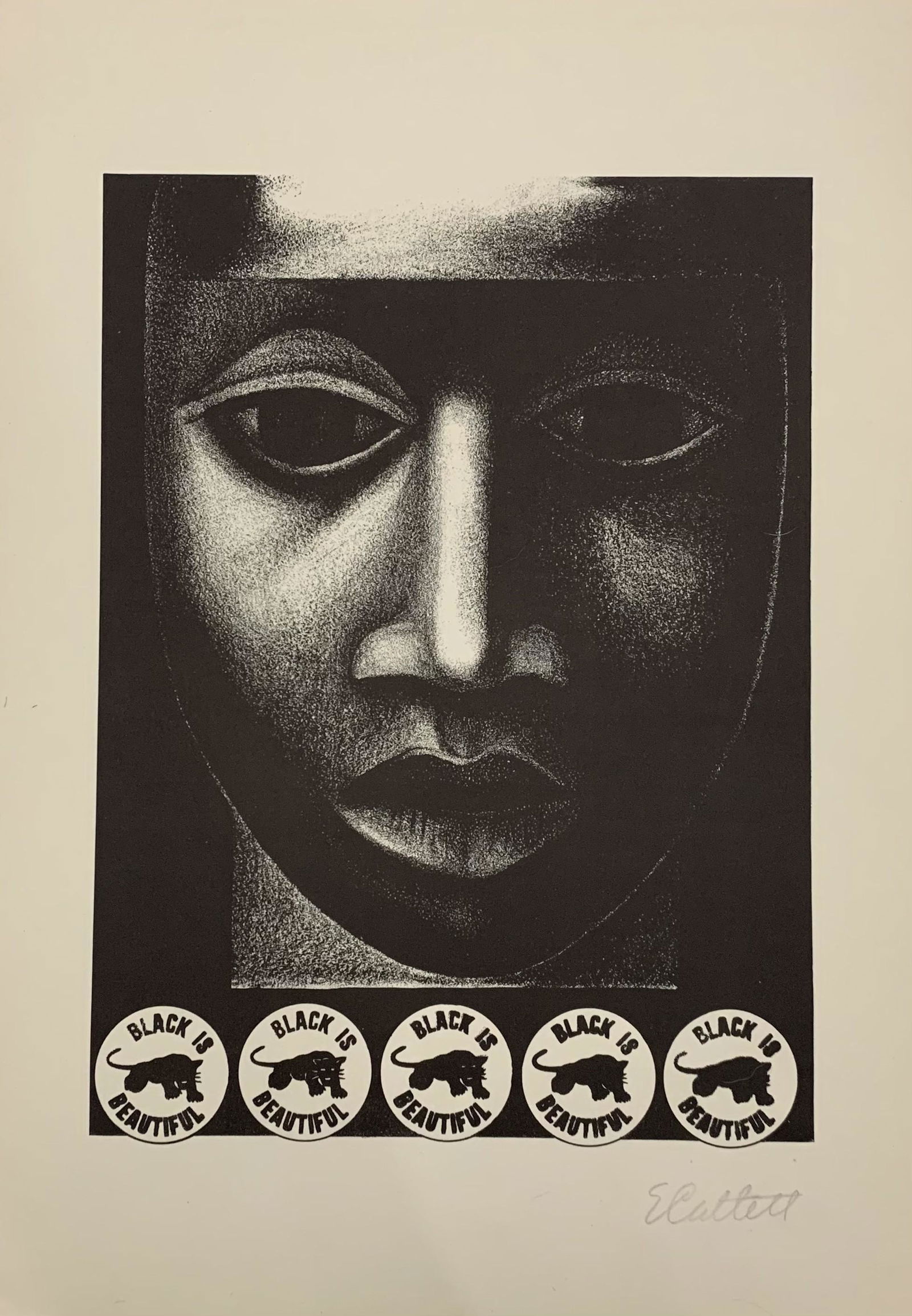Elizabeth Catlett Black and White Print on Paper (1 of 2)