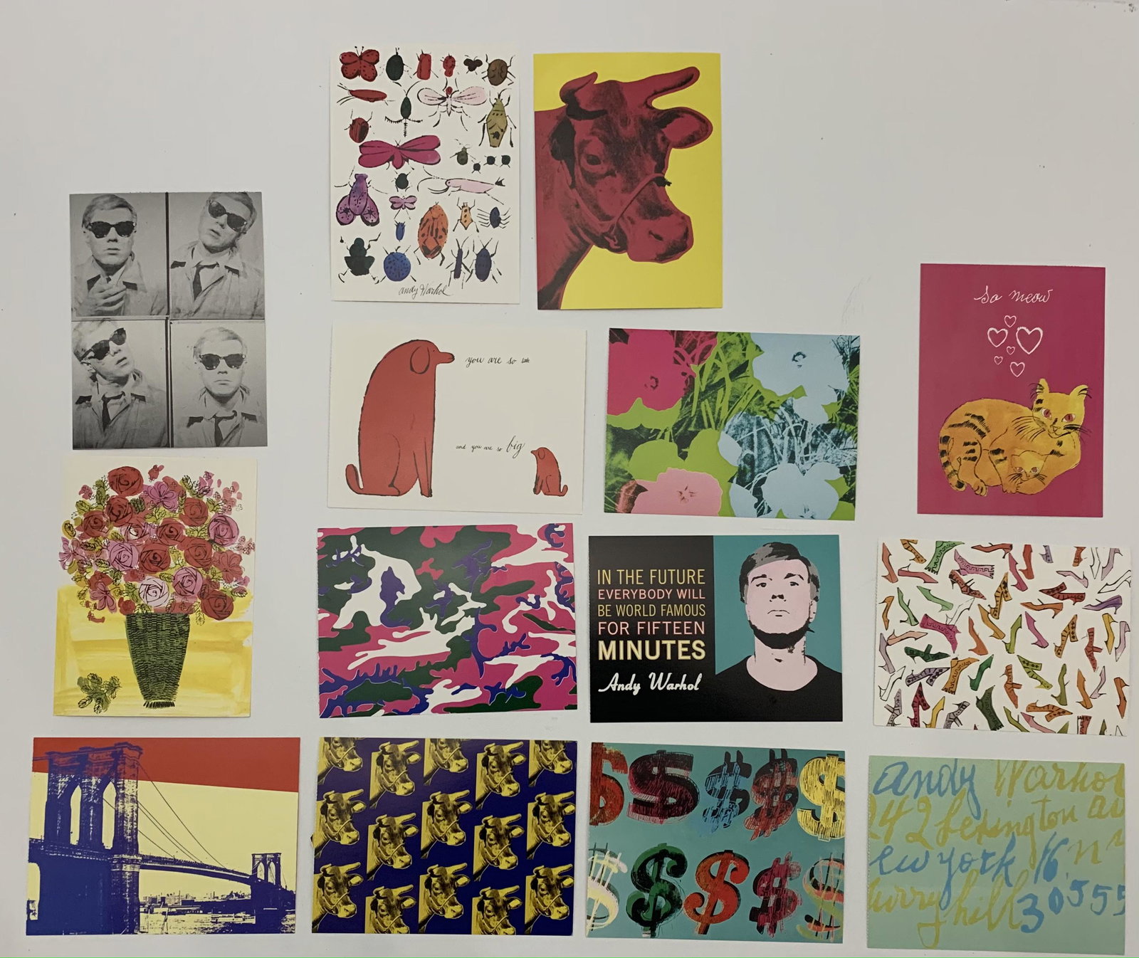 Andy Warhol Lot of Postcards: Andy Warhol Lot of Postcards. Measures 6.5 x 4.75 inches