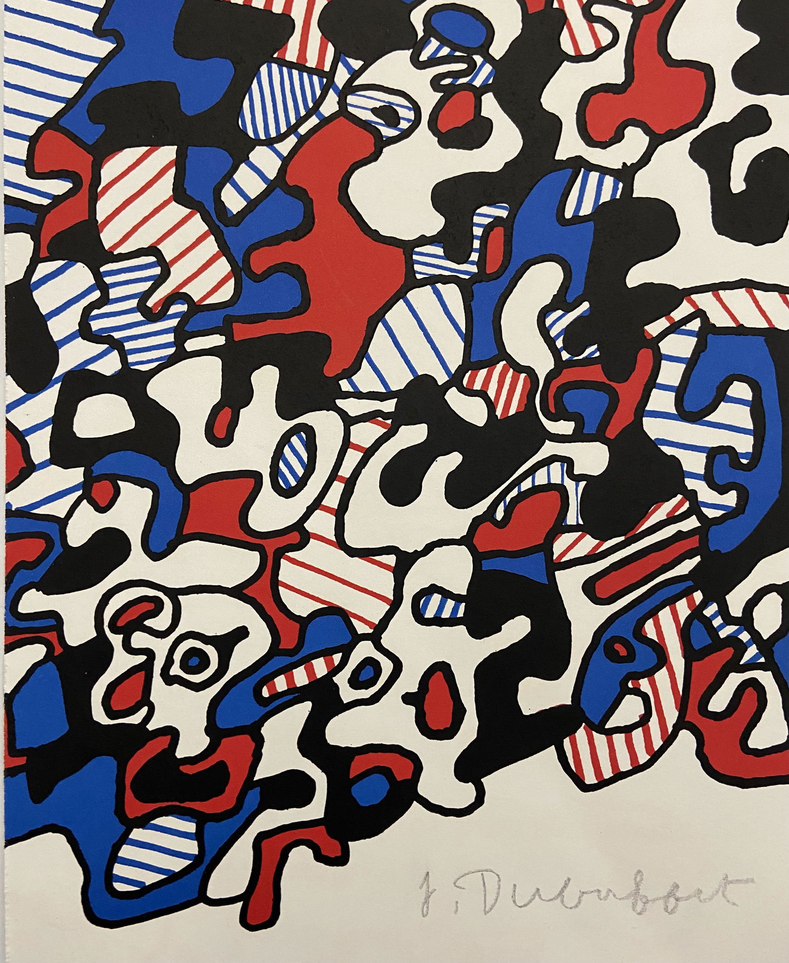 Jean Dubuffet Colored Screenprint (1 of 2)
