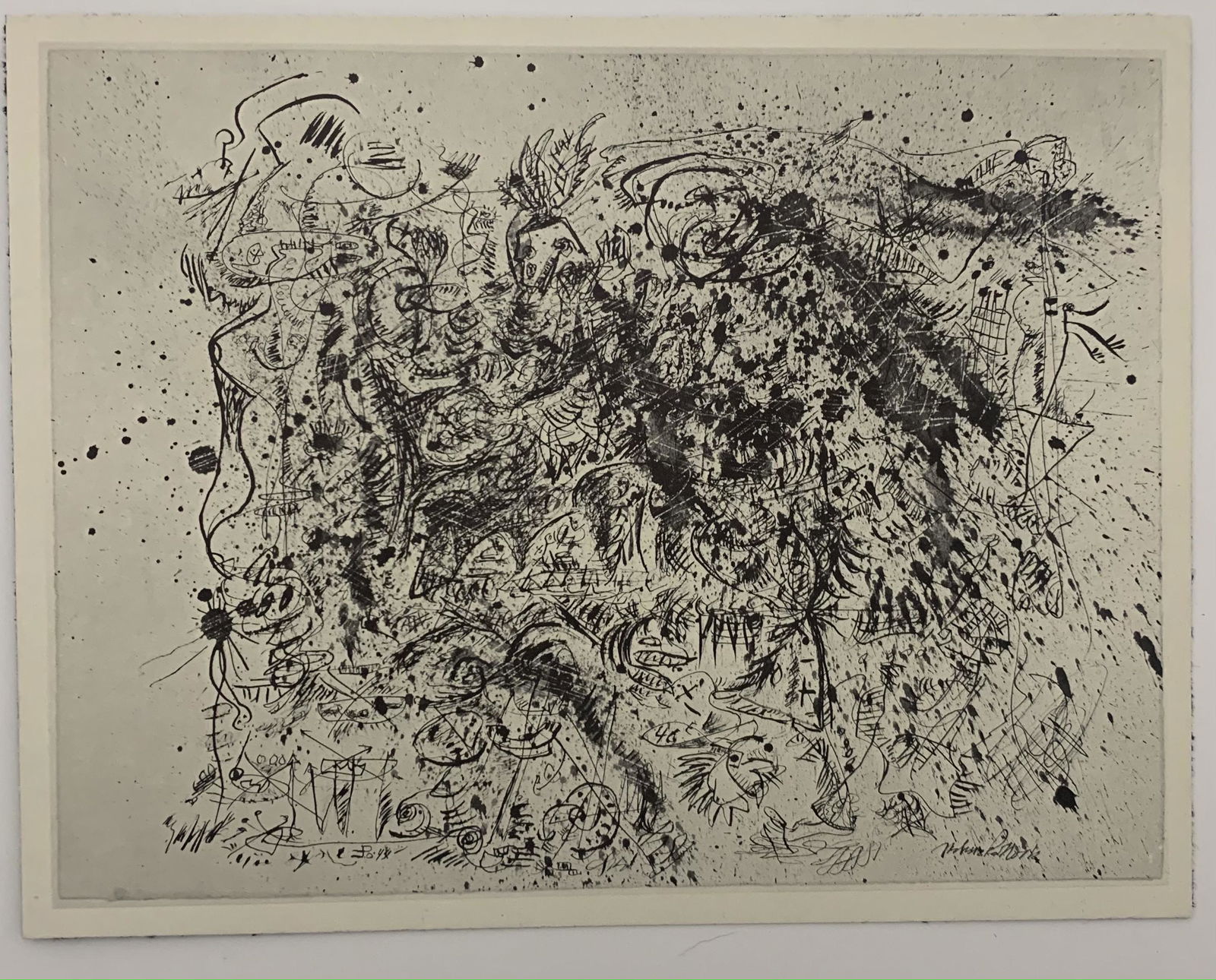 Jackson Pollock Colored Print on Paper (1 of 2)