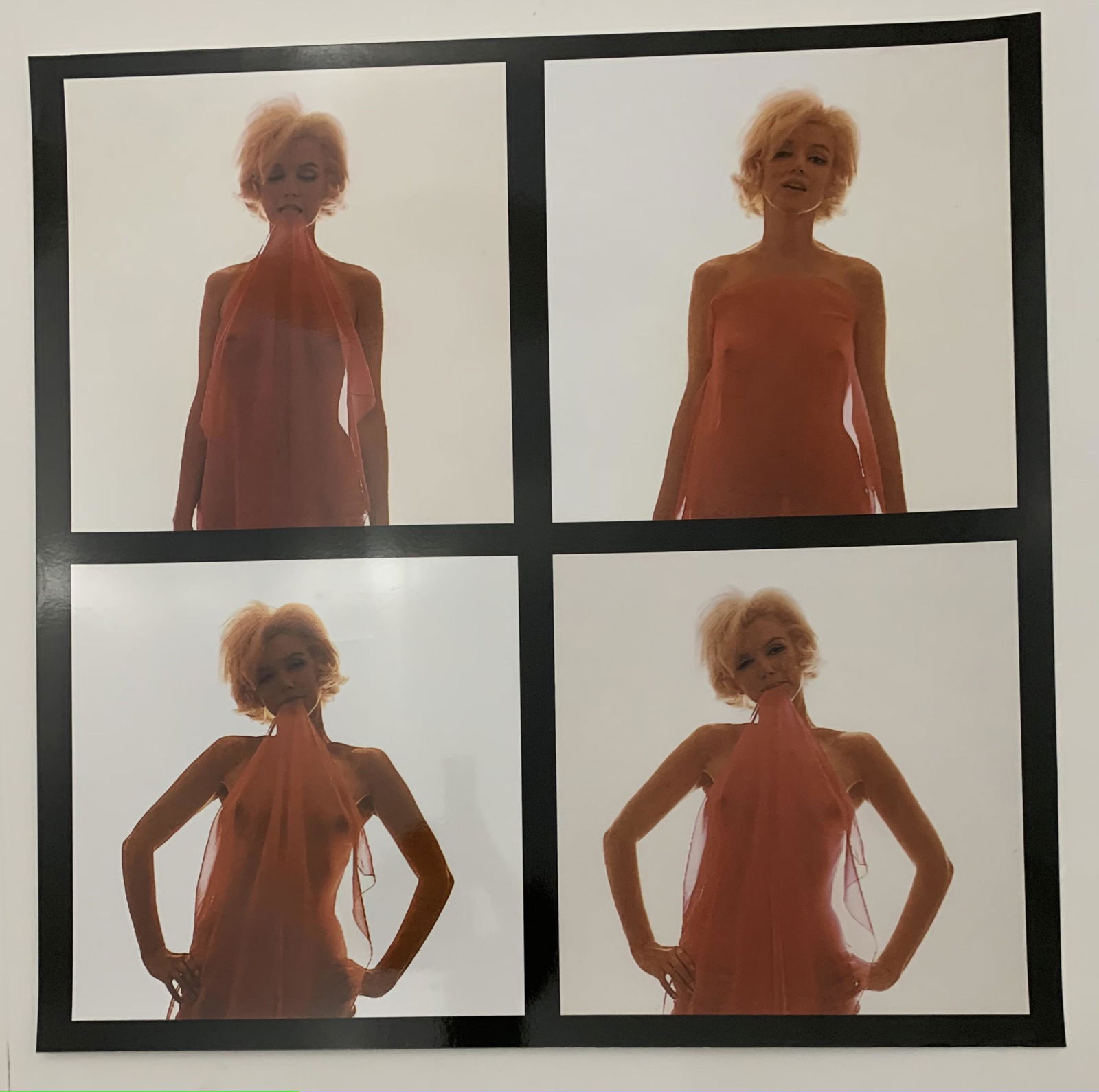 Marilyn Monroe Glossy Photograph: Marilyn Monroe Glossy Photograph. Measures 20 x 20 inches.