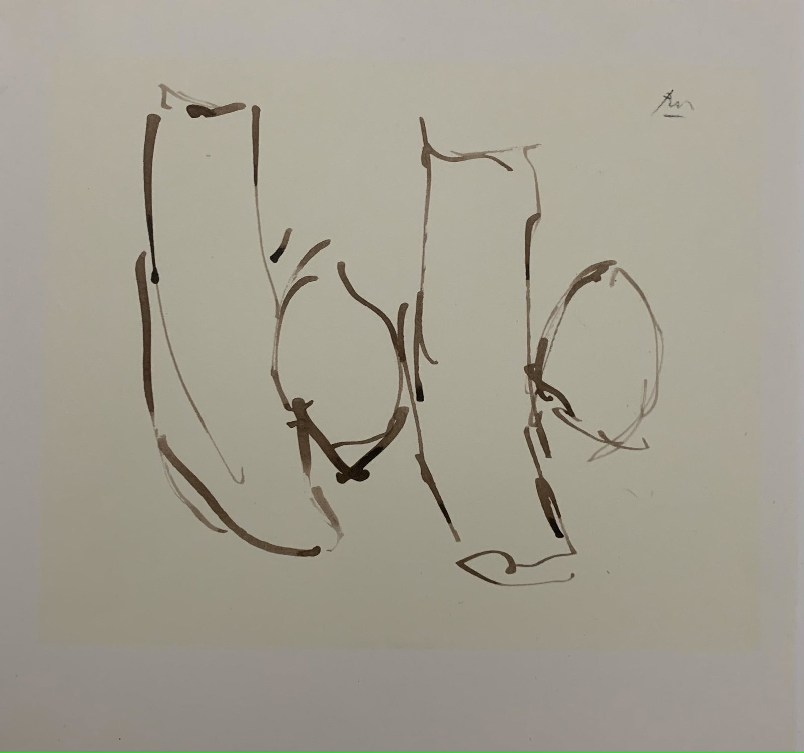 Robert Motherwell Print: Robert Motherwell Print. Measures 9.5 x 9 inches.