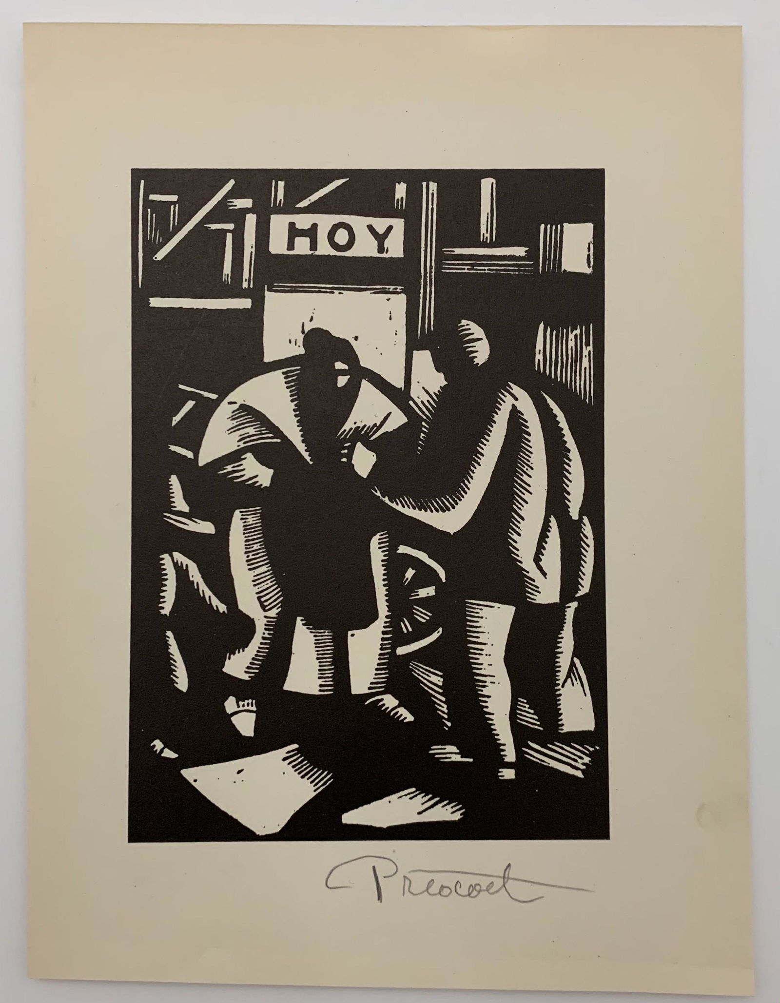 Prescott Chaplin Woodcut Hand Signed (1 of 2)