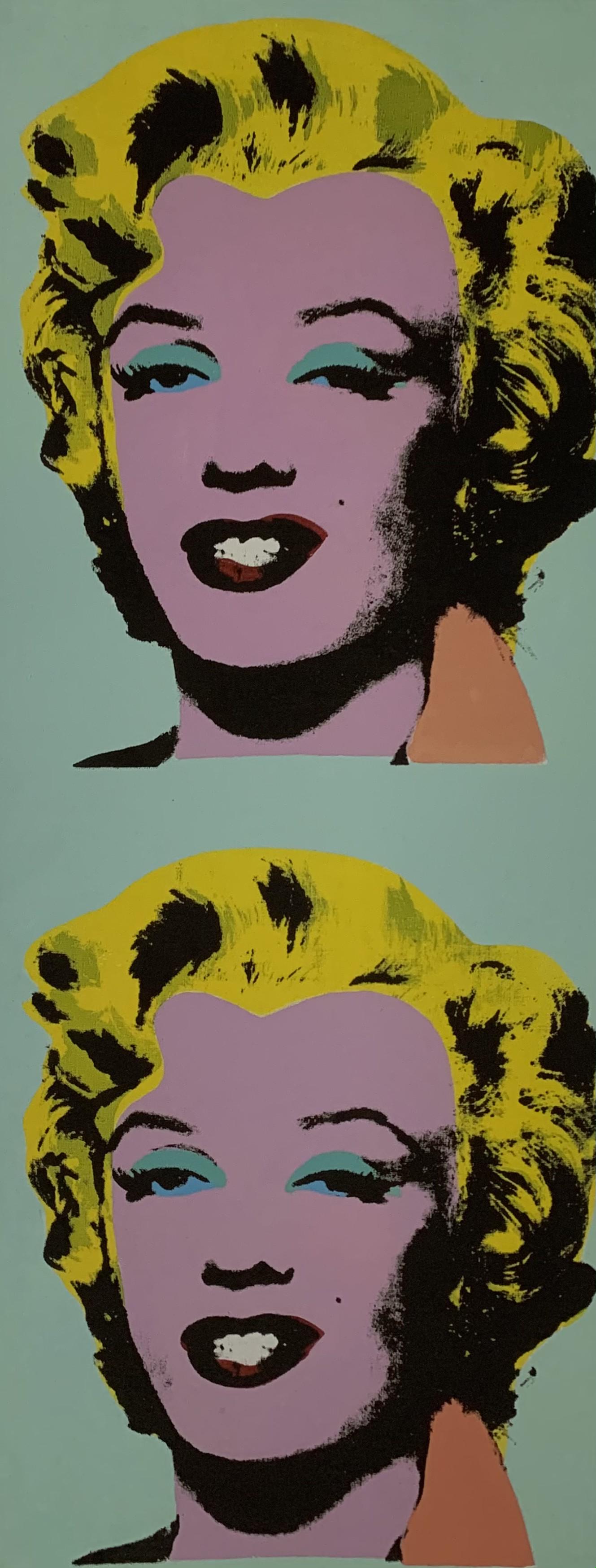 Elaine Sturtevant "Marilyn Monroe" Colored Print: Elaine Sturtevant "Marilyn Monroe" Colored Print Measures 15.5 x 39.5 inches