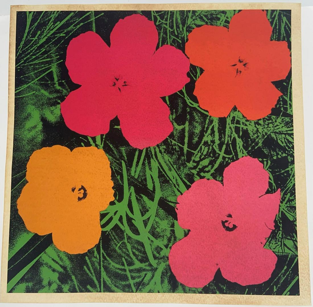Andy Warhol, Flowers Print in Colors on Wove Paper (1 of 3)