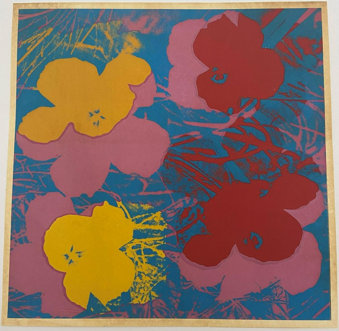 Andy Warhol Flowers Print In Colors Wove Paper Jan 23 2021 Black River Auction In Nj