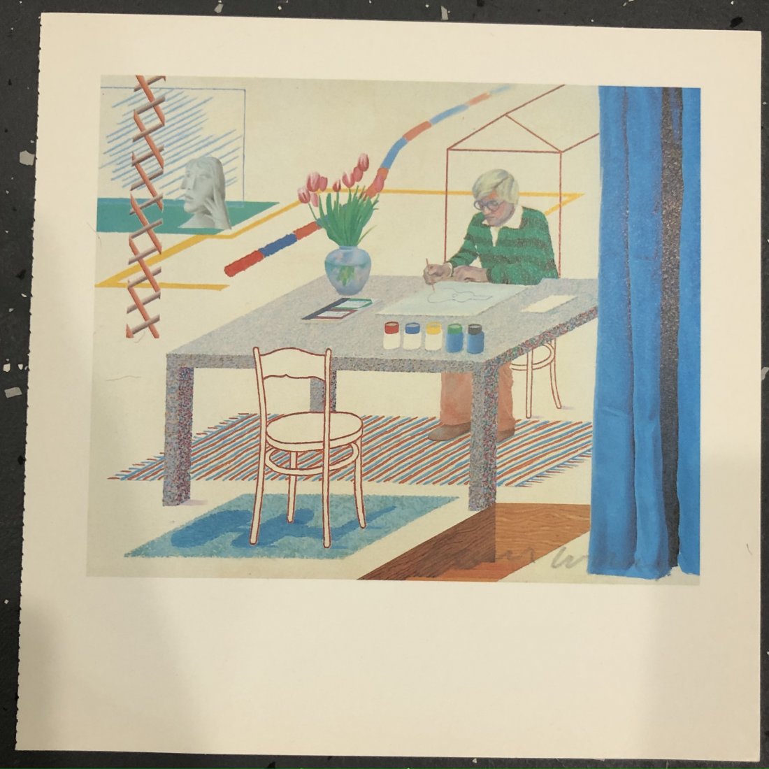 David Hockney Colored Print (1 of 4)
