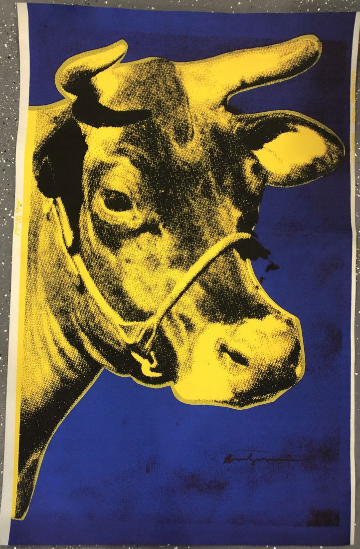 Andy Warhol Yellow Cow Print Hand Signed (1 of 4)