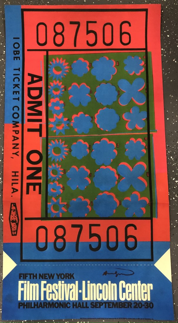 Andy Warhol (Iobe Ticket Company) Print Hand Signed (1 of 7)