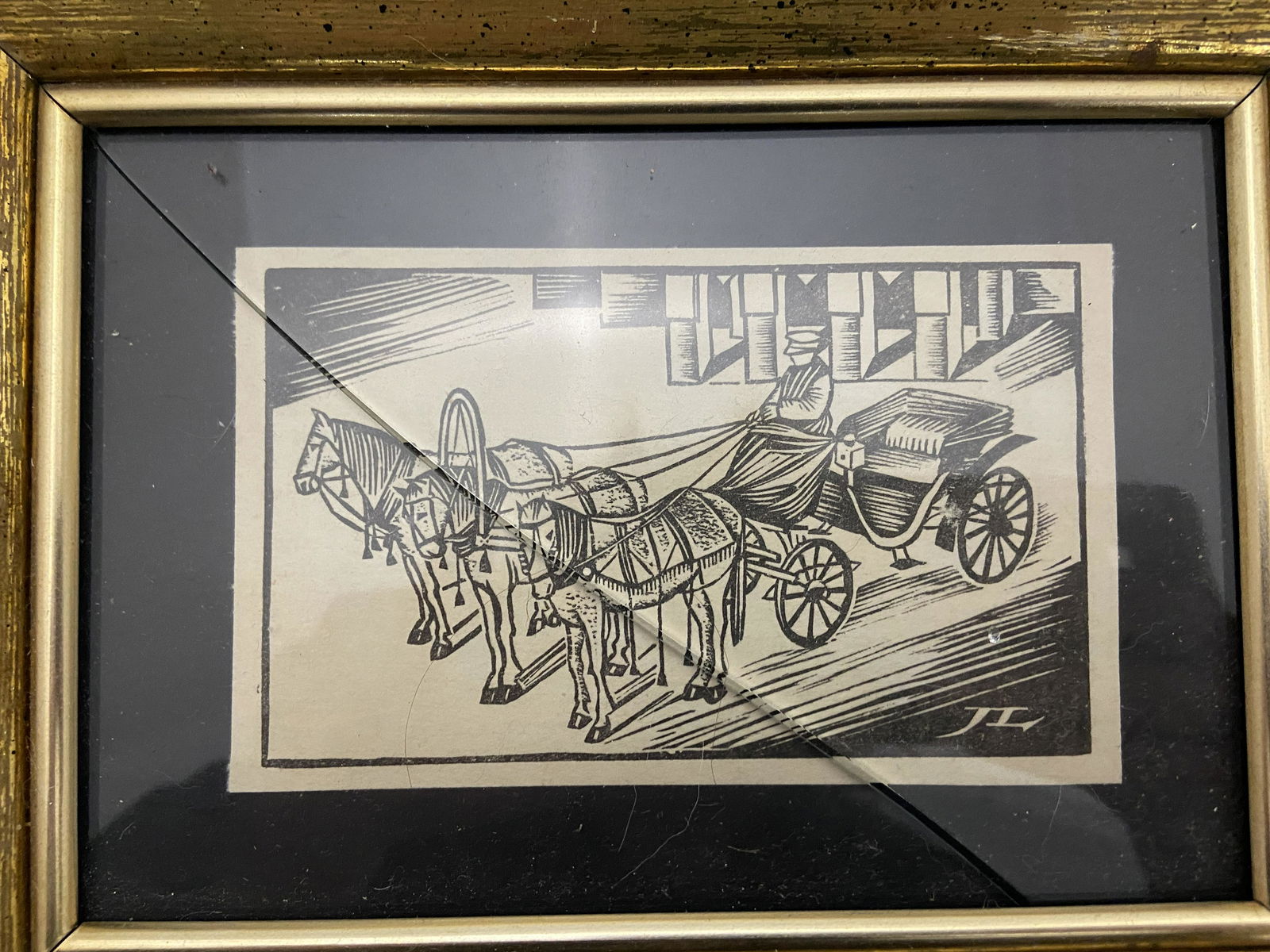 Lyonel Feininger - Woodcut (Horses) (1 of 3)
