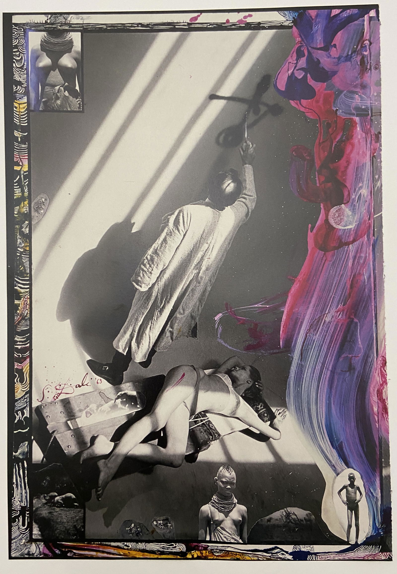 Peter Beard Colored Print: Peter Beard Colored Print. Measures 10 x 14.75 inches.