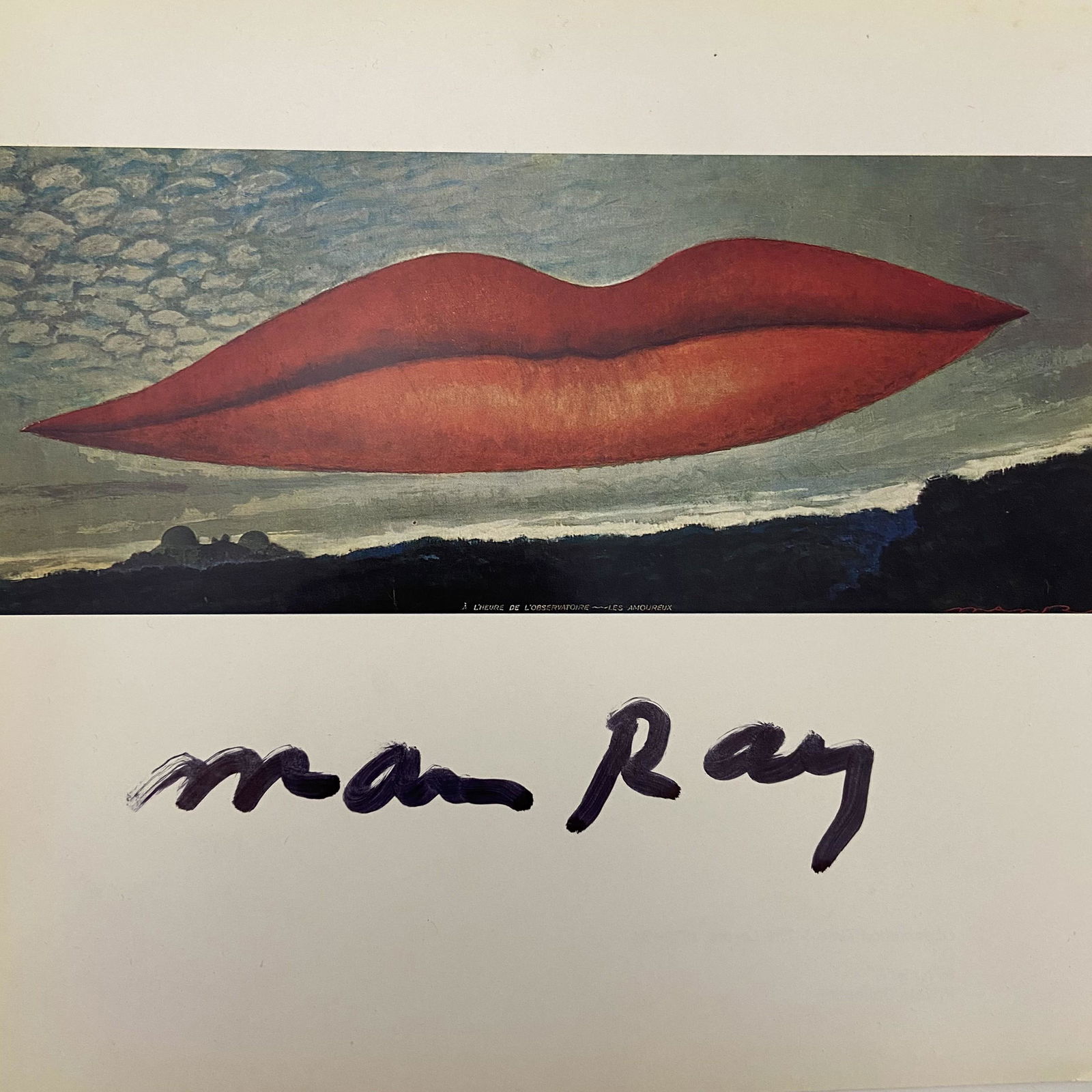 Man Ray Colored Print on Paper (1 of 2)