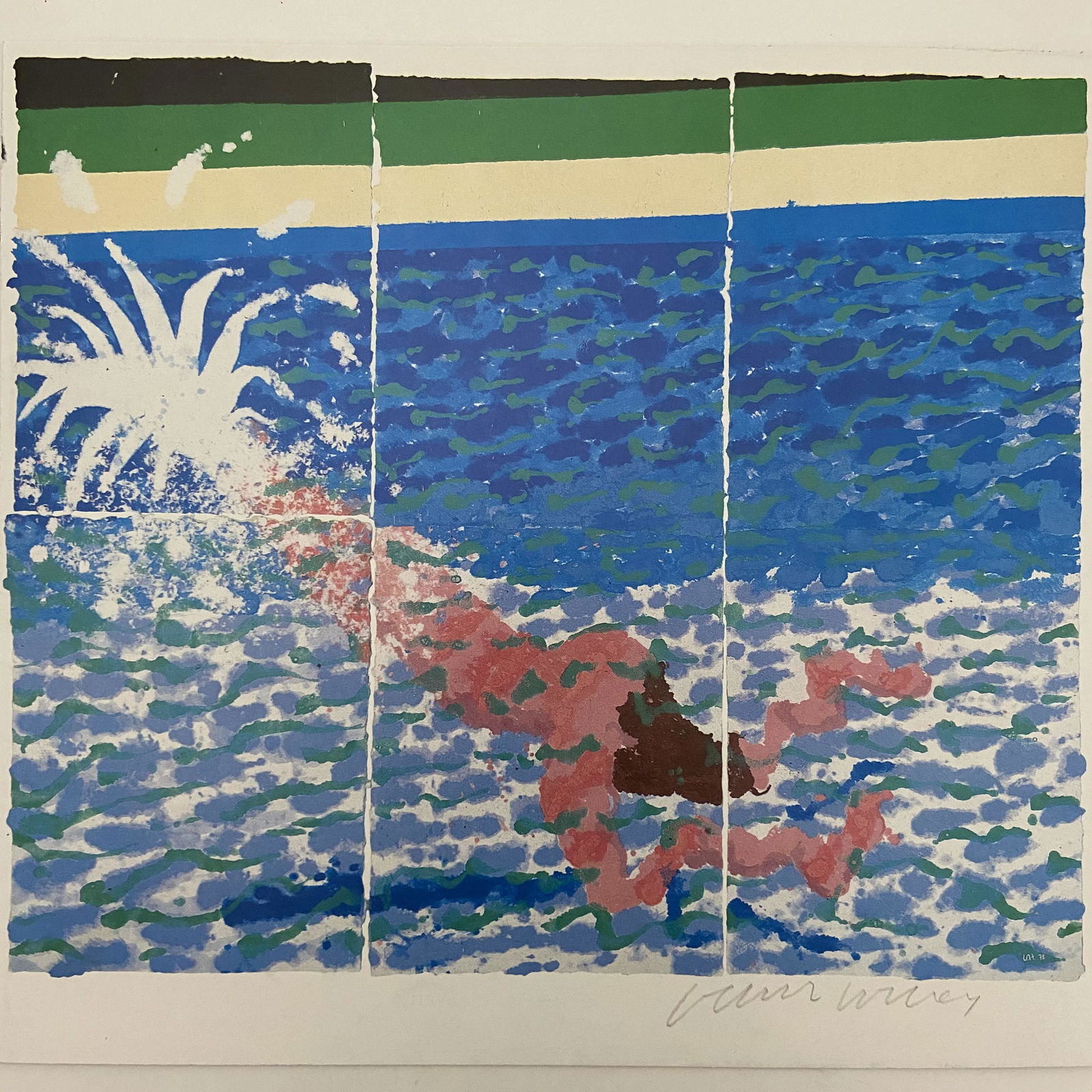 David Hockney Print in Colors Pencil Signed (1 of 2)