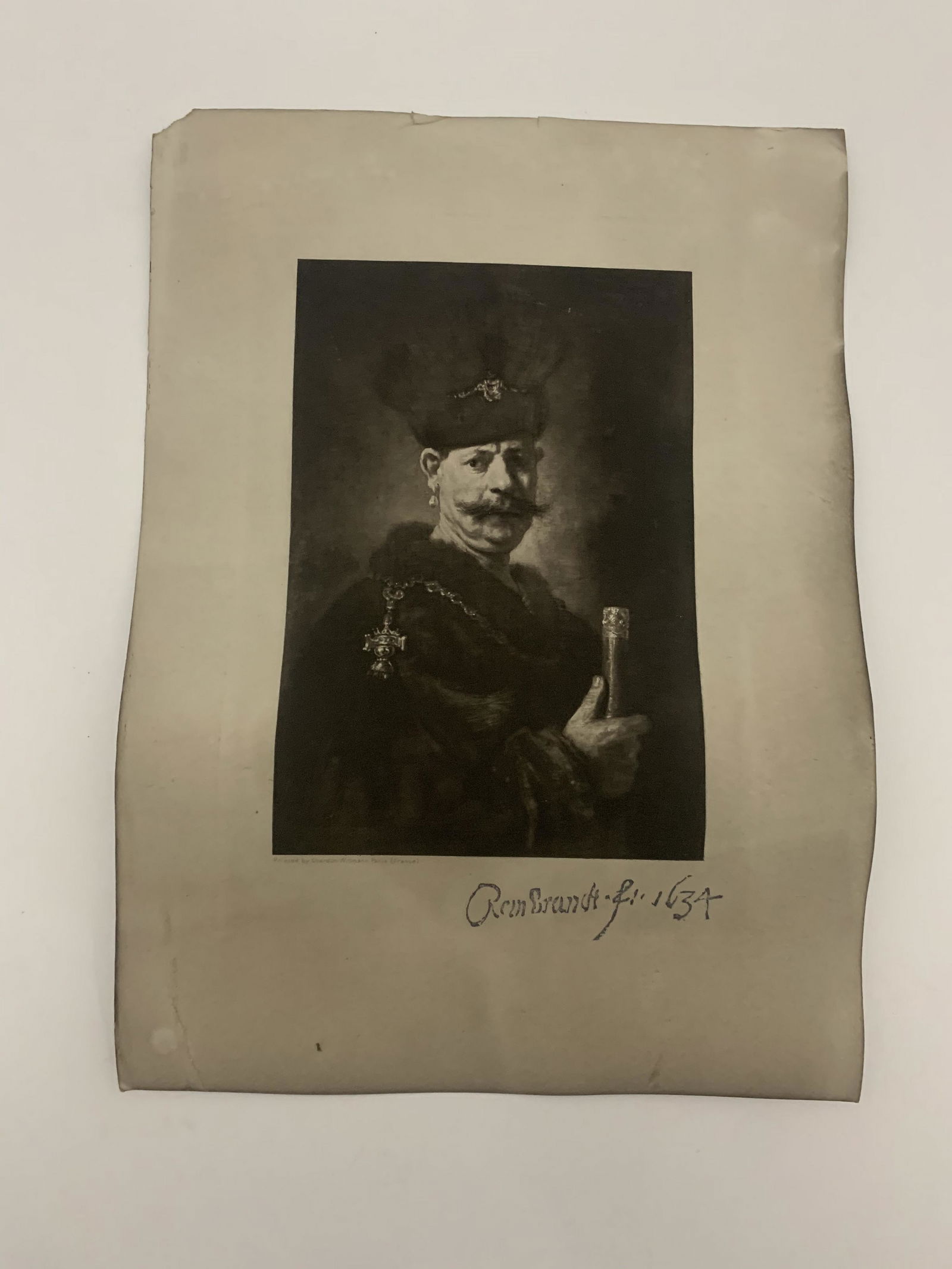Rembrandt Black and White Print on Paper (1 of 1)