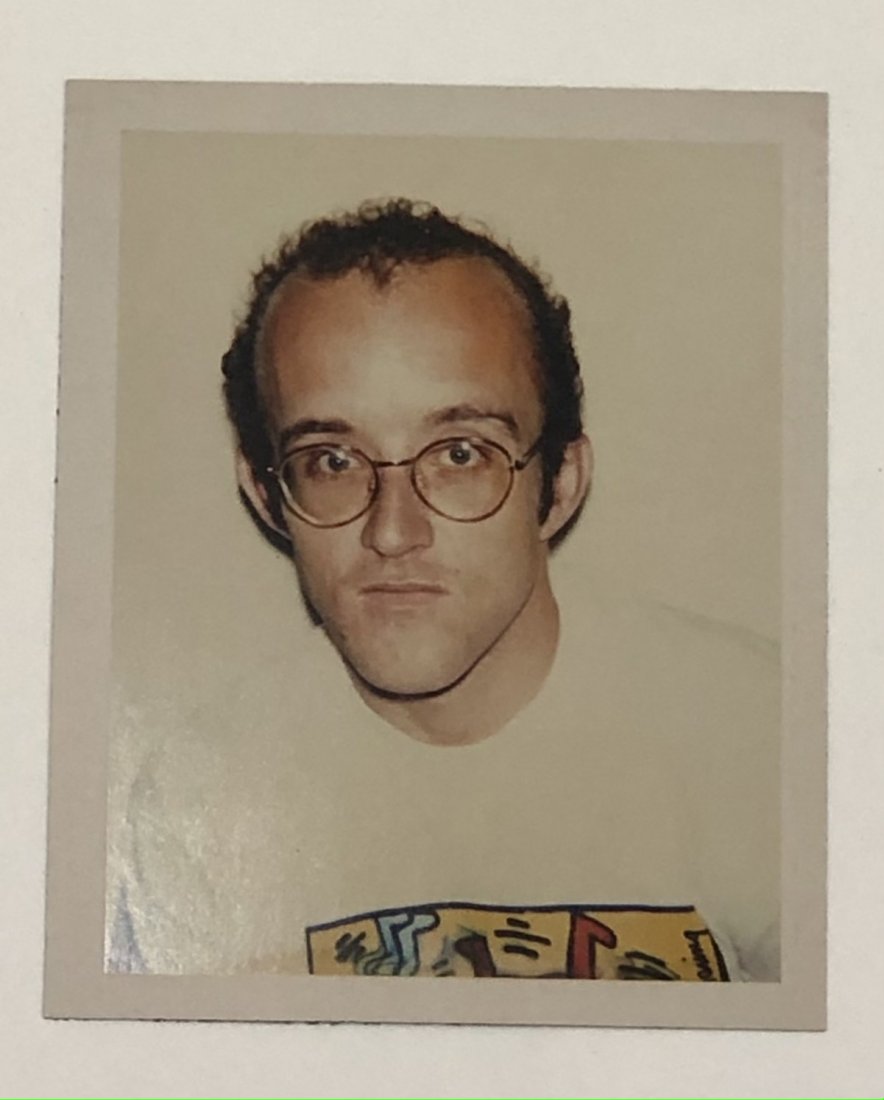 Andy Warhol (Keith Haring) Polaroid Print: 7" x 5 3/4" Mounted to same sized cardstock