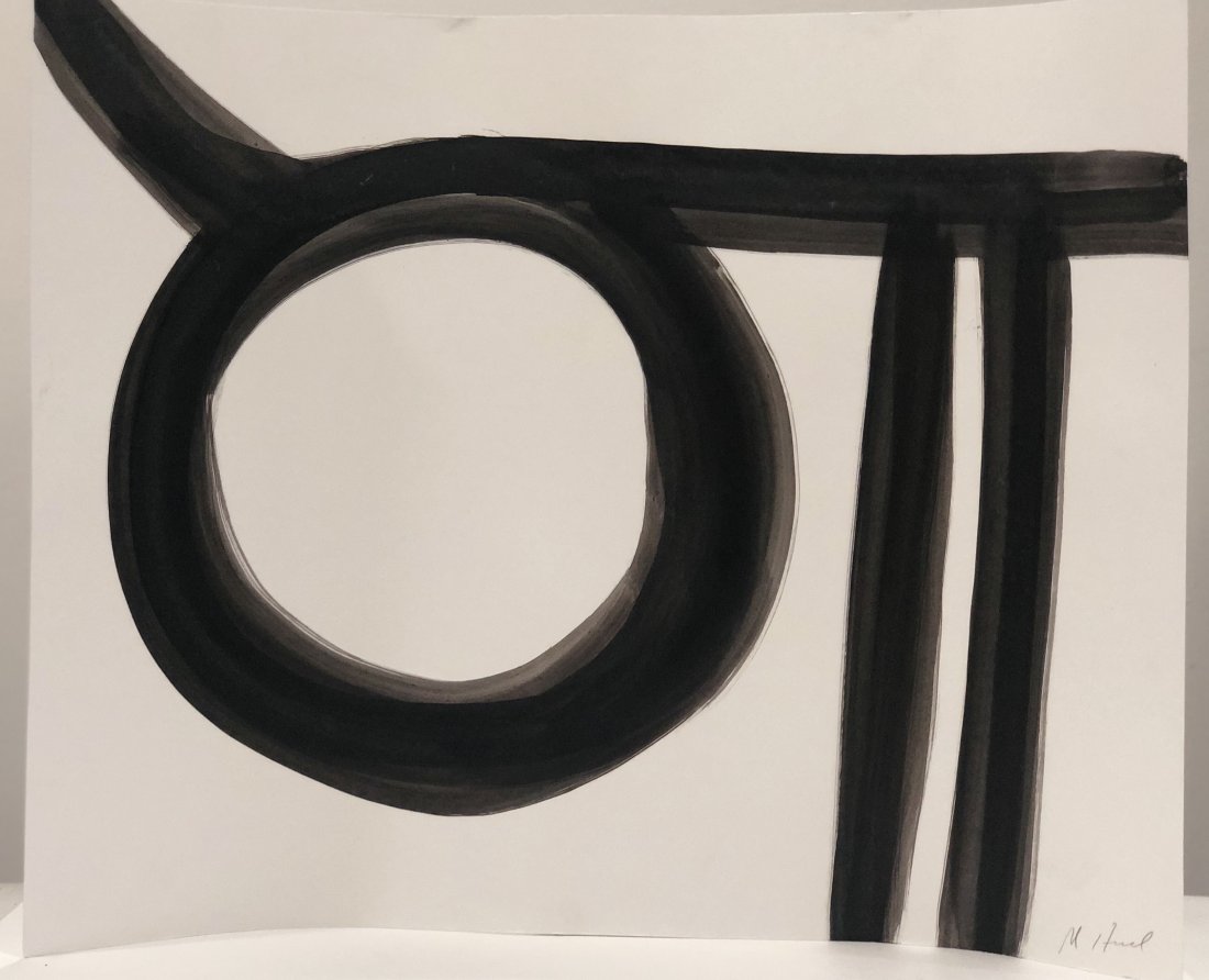 Al Held (Untitled) Ink on Paper: AL HELD (1928-2005) Untitled Ink on paper 22" x 27" Signed lower right side