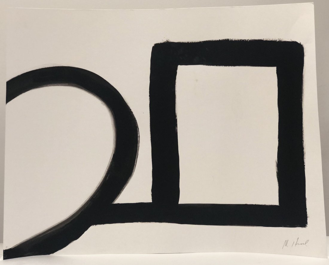 Al Held (Untitled) Ink on Paper: AL HELD (1928-2005) Untitled Ink on paper 22" x 27" Signed lower right side