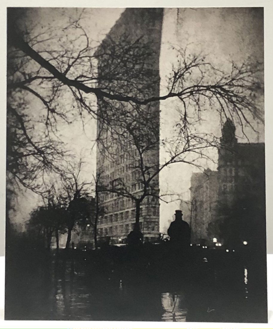 Edward Steichen (The Flatiron Building) Photograph: EDWARD STEICHEN (1879-1973) The Flatiron Building Photograph, printed later 12" x 10" Mounted to same sized cardstock