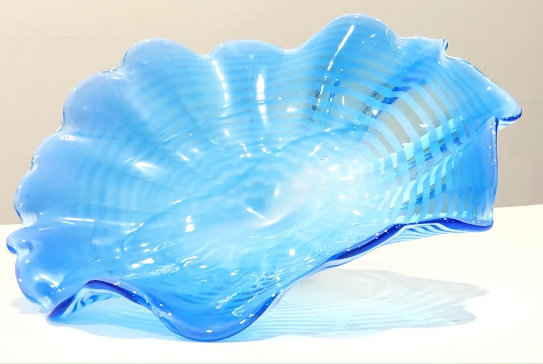 Attributed to Dale Chihuly Sea Form Persian Glass: ATTRIBUTED TO DALE CHIHULY (B. 1941) Light Blue Sea Form, Persian Series Measurements: 9 3/4" in total size