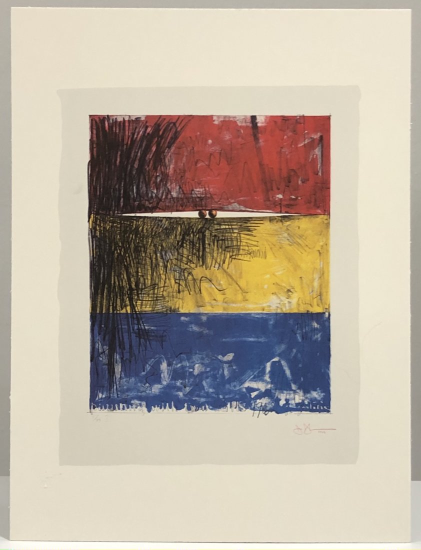 Jasper Johns (Playing With Two Balls, 1962) Offset: JASPER JOHNS (B. 1930) Playing With Two Balls, 1962 Offset lithograph in colors on smooth paper 12 1/2" x 9 1/2"