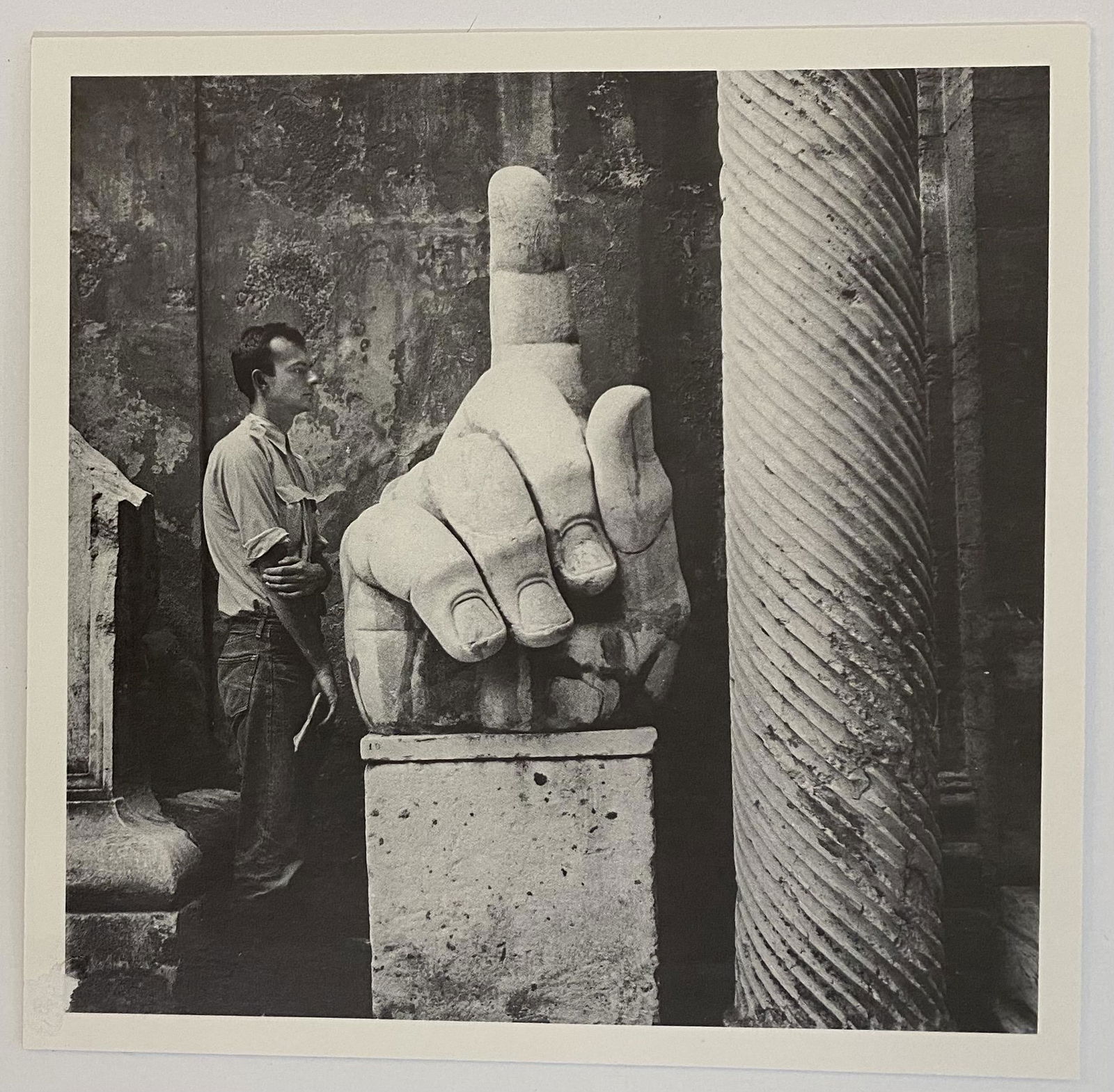Robert Rauschenberg (Cy Twombly, Relics-Rome, 1952): ROBERT RAUSCHENBERG (1925-2008) Cy + relics - Rome, 1952 Photo-litho, printed later 5 3/4" x 5 3/4"