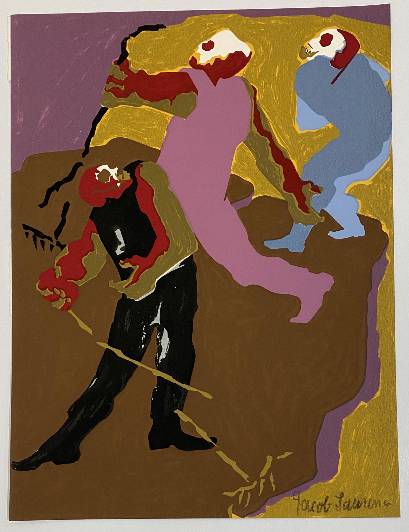 Jacob Lawrence Hiroshima Screenprint Pencil Signed: JACOB LAWRENCE (1917-2000) Hiroshima, 1983 Screenprint in colors