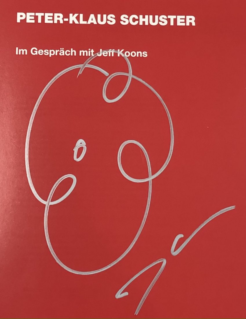 Jeff Koons (Untitled, Flower) Signed Drawing: JEFF KOONS (B. 1955) Untitled, Flower Ink on paper 11 1/2" x 9" Signed towards lower side in silver ink pen