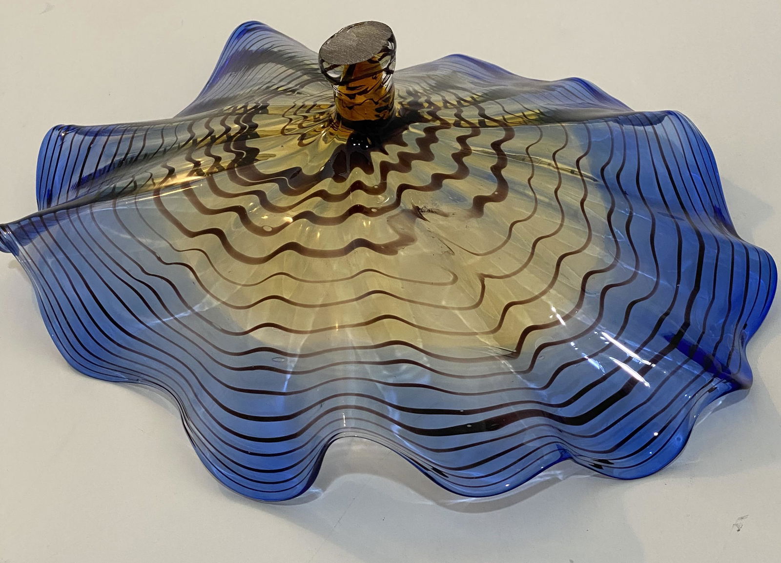 Attributed to Dale Chihuly Sea Form Persian Glass: ATTRIBUTED TO DALE CHIHULY (B. 1941) Light Blue Sea Form, Persian Series Measurements: 12 3/4" in total size