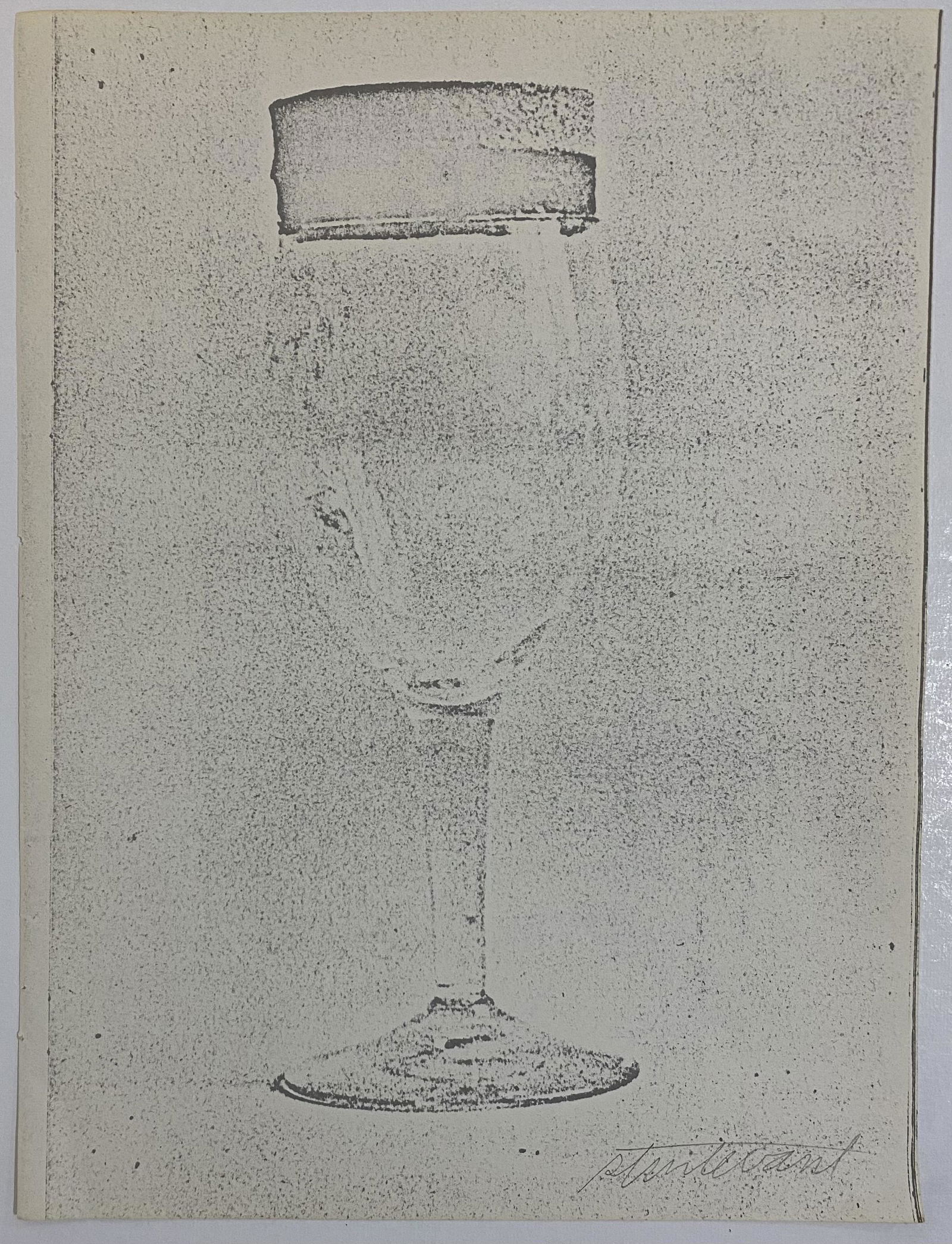Elaine Sturtevant (Glass) Hand Signed Offset Litho: ELAINE STURTEVANT (1924-2014) Glass Offset lithograph on tan paper Printed circa 1973 11" x 8 1/2" Signed lower side in pencil Publisher: Everson Museum of Art in Syracuse