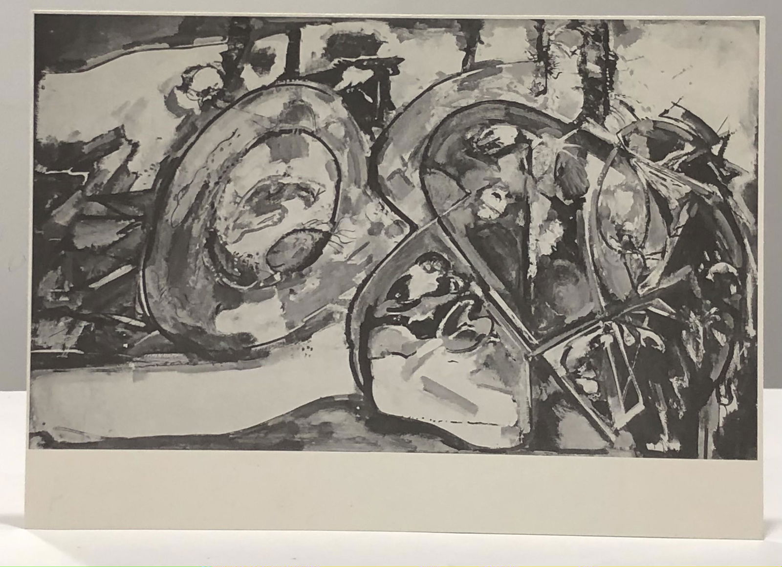 Willem de Kooning (Abstract) Offset Lithograph: WILLEM DE KOONING (1904-1997) Untitled Offset lithograph on heavy Arches paper Printed circa 1960's From a limited edition of 100 8" x 11" Mounted to same sized cardstock