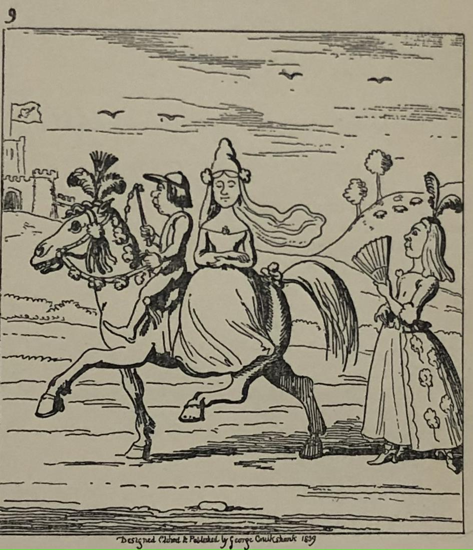 George Cruikshank British Antique Illustration Print: GEORGE CRUIKSHANK Early illustration print 3 1/2" x 3 1/3"