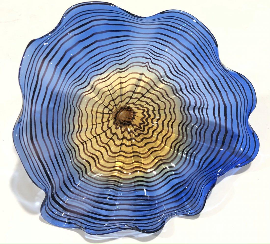 Attributed to Dale Chihuly Sea Form Persian Glass Dark: ATTRIBUTED TO DALE CHIHULY (B. 1941) Dark Blue Sea Form, Persian Series Measurements: 12 1/2" in total size