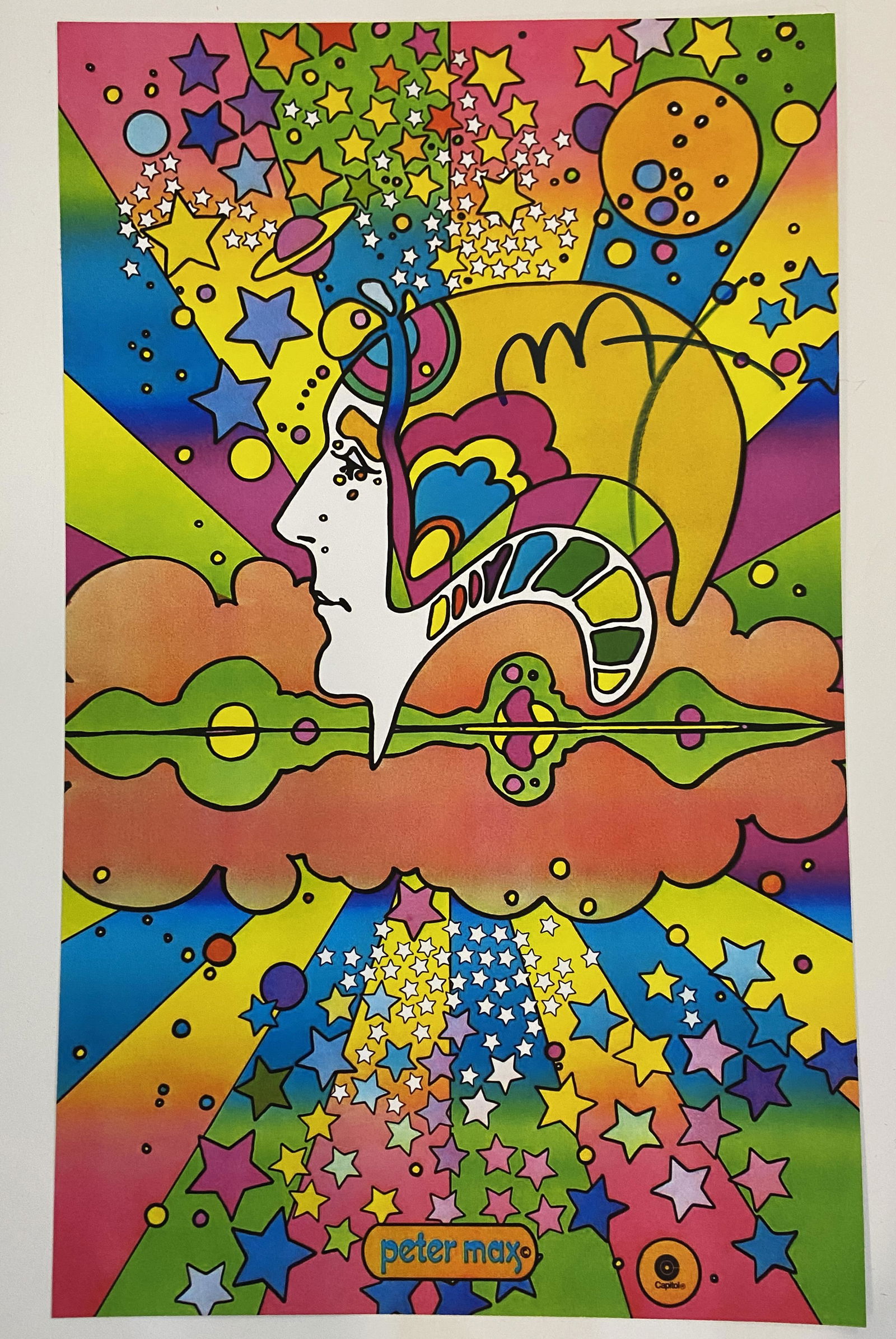Peter Max Hand Signed Print in Colors (1 of 3)