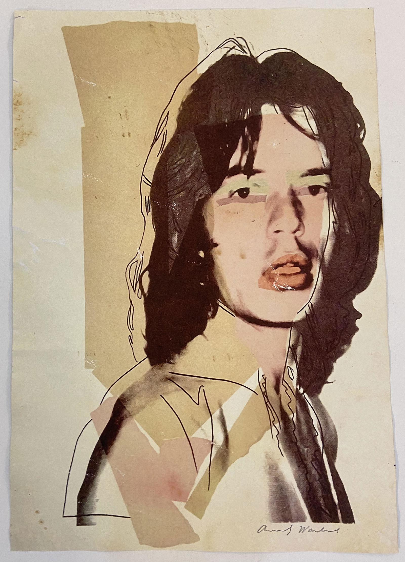 Andy Warhol Mick Jagger Hand Signed (1 of 3)